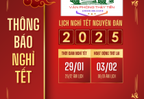 THÔNG BÁO NGHỈ TẾT